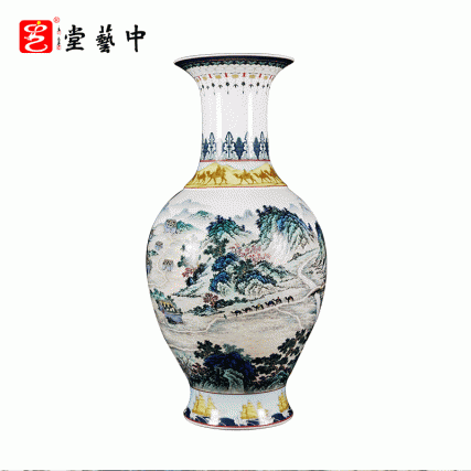 【中藝堂】罗学正 瓷器《丝路山水图珍藏瓷》