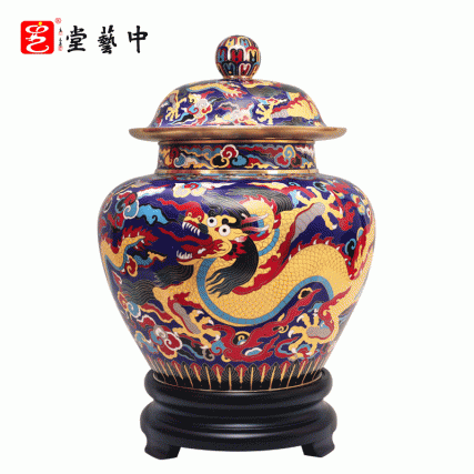 【中藝堂】戴嘉林大师 国器2019景泰蓝《大龙罐》