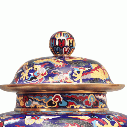 【中藝堂】戴嘉林大师 国器2019景泰蓝《大龙罐》