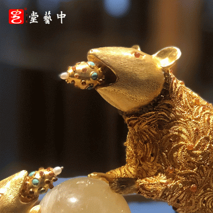 【中藝堂】王树文花丝镶嵌十二生肖·鼠特色年货家居摆件