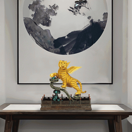 【中藝堂】王树文花丝镶嵌十二生肖·虎特色年货家居摆件