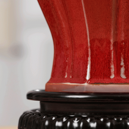 【中藝堂】苗锡锦 苗长强 三羊开泰尊 单尊（红色）