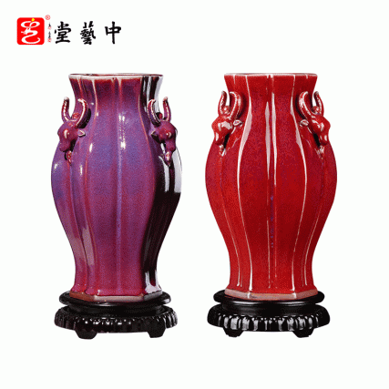 【中藝堂】苗锡锦 苗长强 三羊开泰尊 一对