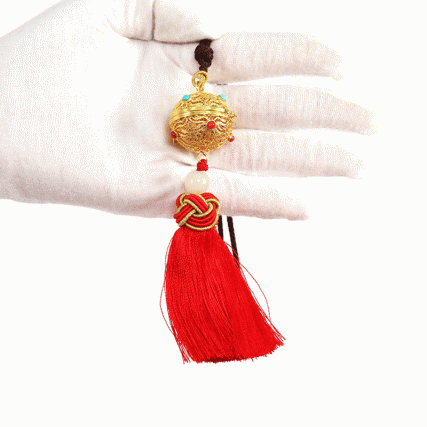 【中藝堂】 花丝镶嵌首饰 香薰（红）