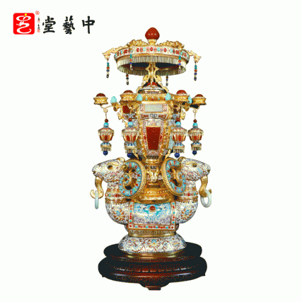 【中藝堂】张同禄 景泰蓝《十大经典·吉羊宝灯》