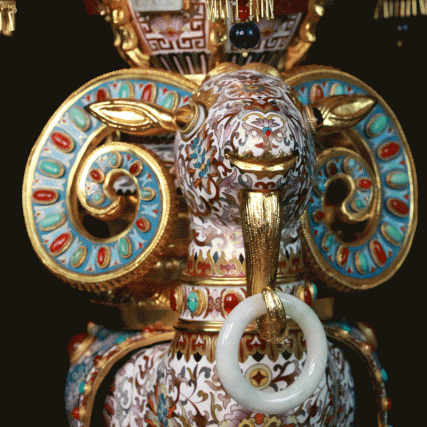 【中藝堂】张同禄 景泰蓝《十大经典·吉羊宝灯》