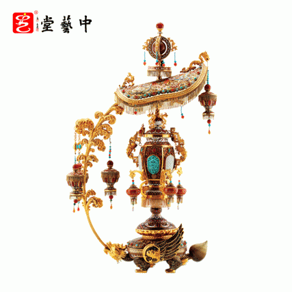 【中藝堂】张同禄 景泰蓝《十大经典·华冠万年灯》