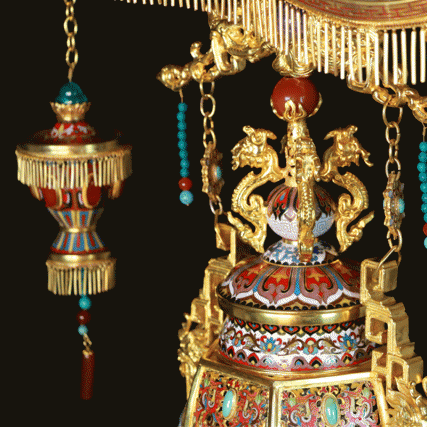 【中藝堂】张同禄 景泰蓝《十大经典·华冠万年灯》