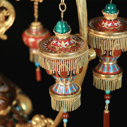 【中藝堂】张同禄 景泰蓝《十大经典·华冠万年灯》