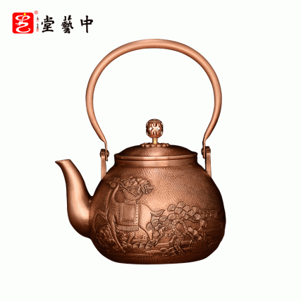 【中藝堂】孟德仁 铜壶《鹿鹤同春》