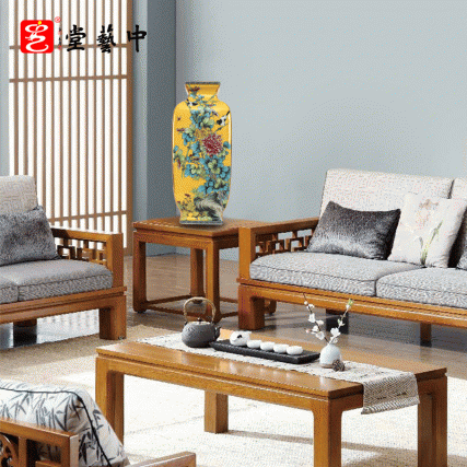 【中藝堂】张海燕 《珐琅彩四季花鸟四方镶器》