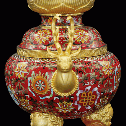 【中藝堂】景泰蓝《同禄连升》 张同禄大师的绝笔之作钟连盛老师联合创作