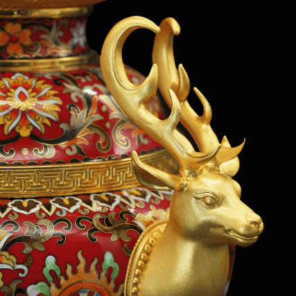 【中藝堂】景泰蓝《同禄连升》 张同禄大师的绝笔之作钟连盛老师联合创作