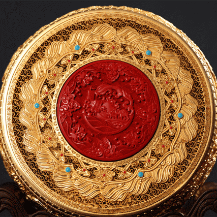 全球首款花丝镶嵌金玉鼓《盛世福运·中国鼓》 鼓振盛世中华 献礼一带一路