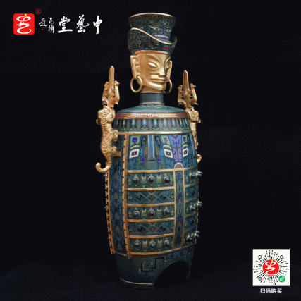 【中藝堂】张同禄 景泰蓝《英武三星人》