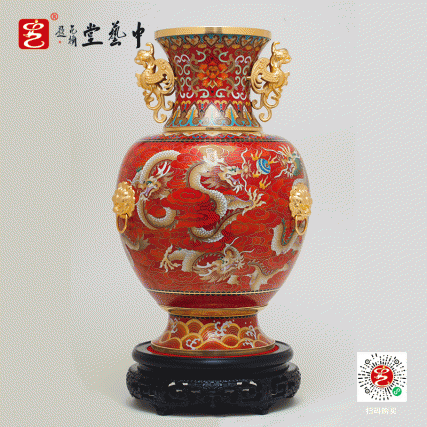 【中藝堂】戴嘉林、郭鸣、丁明鸿、冯超、冯延明 景泰蓝《龙腾盛世转运尊》收藏品