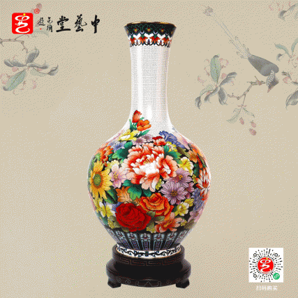 【中艺堂】戴嘉林《盛世芳華万花赏瓶》