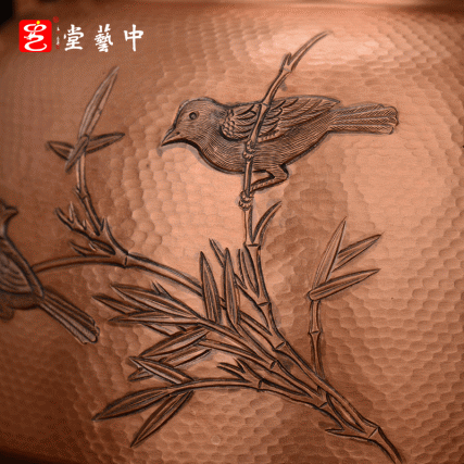 【中藝堂】孟德仁铜壶《淇园风暖》