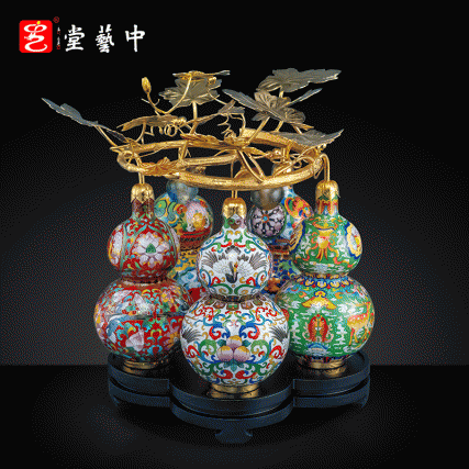 【中藝堂】景泰蓝五大家《五福泰瓶》