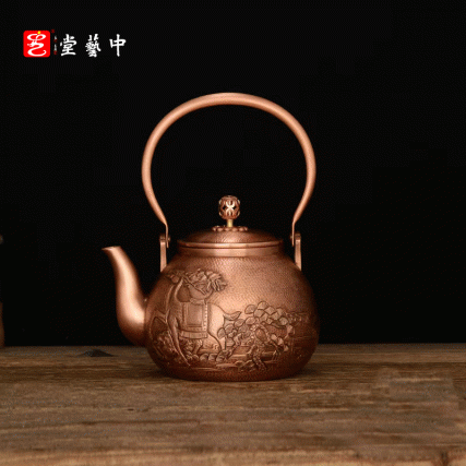 【中藝堂】孟德仁 铜壶《鹿鹤同春》