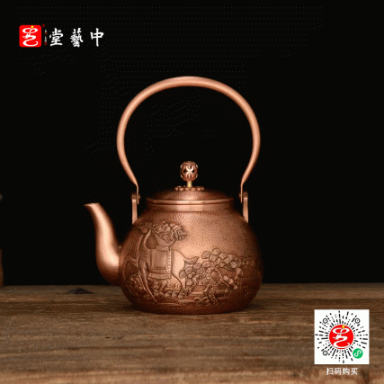 【中藝堂】孟德仁 铜壶《鹿鹤同春》