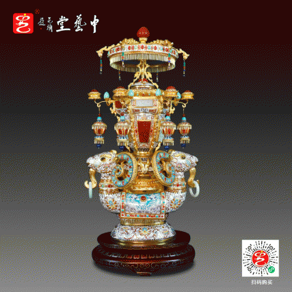 【中藝堂】张同禄 景泰蓝《十大经典·吉羊宝灯》