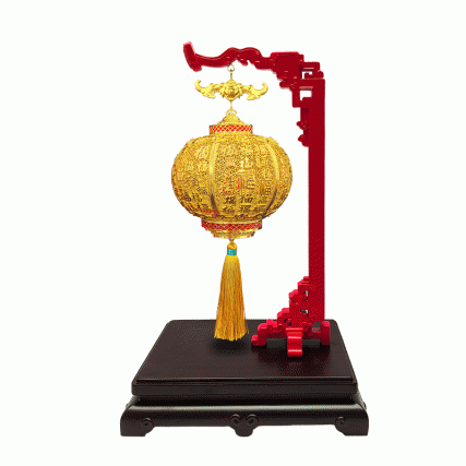 翟玉良亲铸｜故宫同源《百福宫灯》 999足金丝·可转可藏｜天安门灯笼宗师再造传世孤品！​