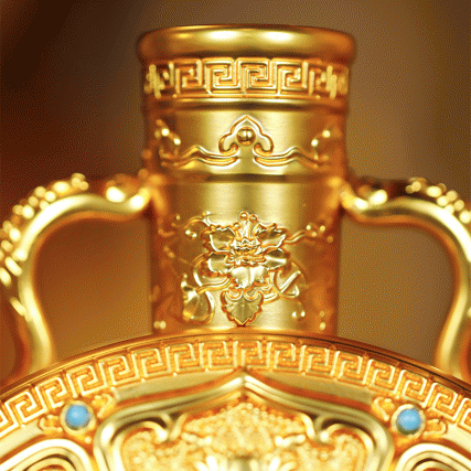 两代非遗技艺首聚一器 | 《八宝如意瓶》花丝镶嵌錾刻艺术摆件 | 金灿光闪，龙腾凤舞