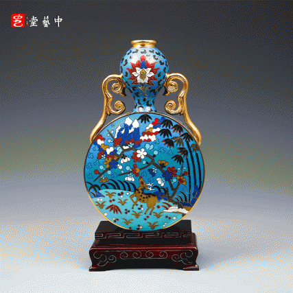 台北故宫同源再造 | 霍铁辉景泰蓝《海屋春禄》 | 双面吉祥，福寿同春​