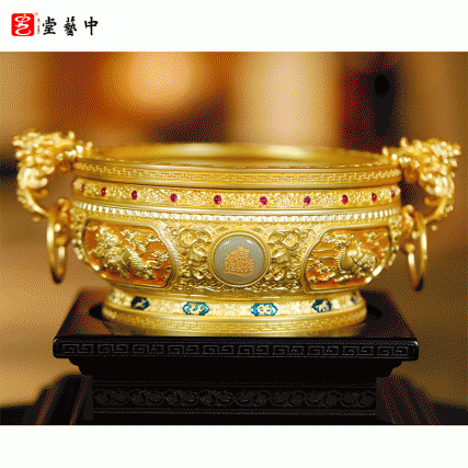 首款四大神兽合体聚宝盆 | 冯延明亲铸《紫禁财宝·聚宝盆》 | 转心设计财源滚滚
