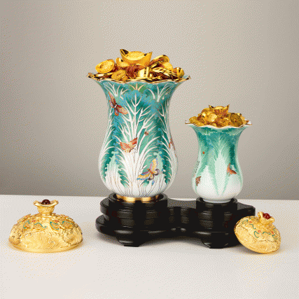 《百财尊》首开一器双珐琅尊先河 | 戴嘉林、阳士琦两位国宝大师破界联袂