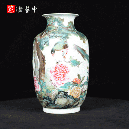 王辉大师制《早期珐琅彩花鸟赏瓶》 | 瓶绘花鸟，寓家和事兴 | 陈设雅器，平安顺遂