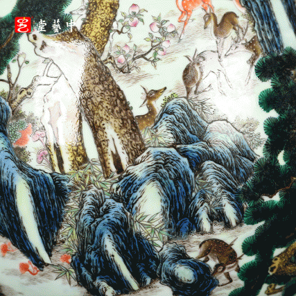 粉彩百鹿尊 | 王辉再造宫廷经典陈设重器 | 百鹿齐聚，福禄绵长，器宇恢弘