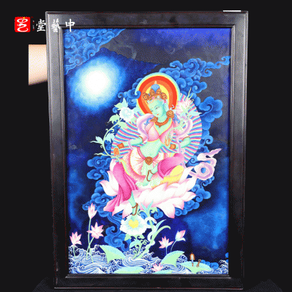 珐琅彩绿度母瓷板画 | 王辉再造藏传佛教艺术珍品，救度母慈悲，智慧如海 | 珐琅重彩，佛境庄严，见即加持
