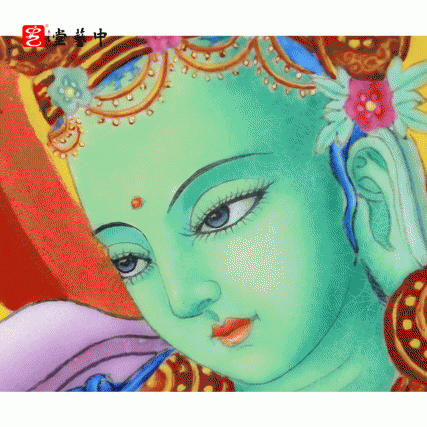珐琅彩绿度母瓷板画 | 王辉再造藏传佛教艺术珍品，救度母慈悲，智慧如海 | 珐琅重彩，佛境庄严，见即加持